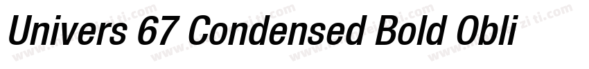 Univers 67 Condensed Bold Oblique字体转换